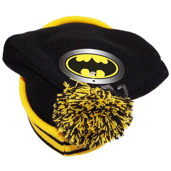 Vintage Batman Justice League DC Comics Beanie Pom Cap - Knit Toque Hat 2017 - Picture 5 of 8